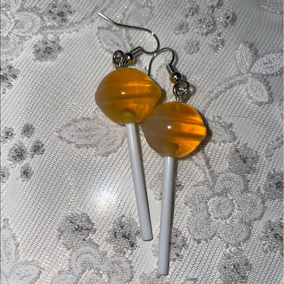 Mandarin Orange 🍬 Candy Drop earrings - Picture 2 of 3